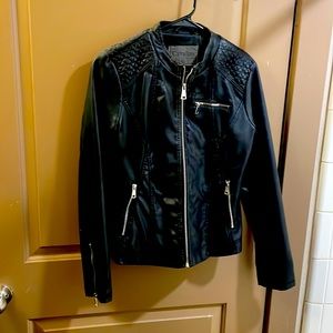 Black leather jacket